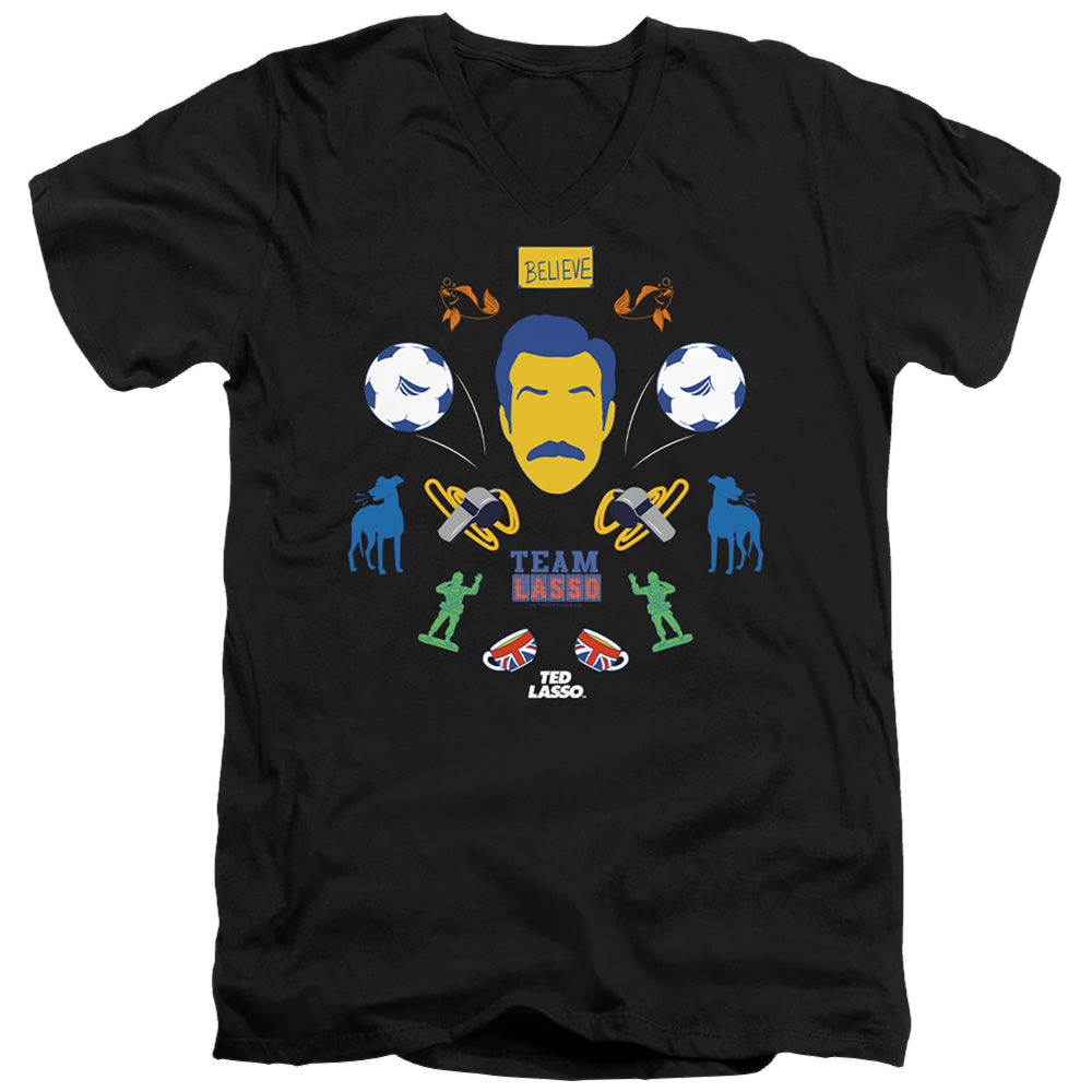 Ted Lasso Ted Lasso Icon Collage - Men's V-Neck T-Shirt Men's V-Neck T-Shirt Ted Lasso   