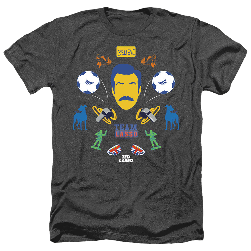 Ted Lasso Ted Lasso Icon Collage - Men's Heather T-Shirt Men's Heather T-Shirt Ted Lasso   