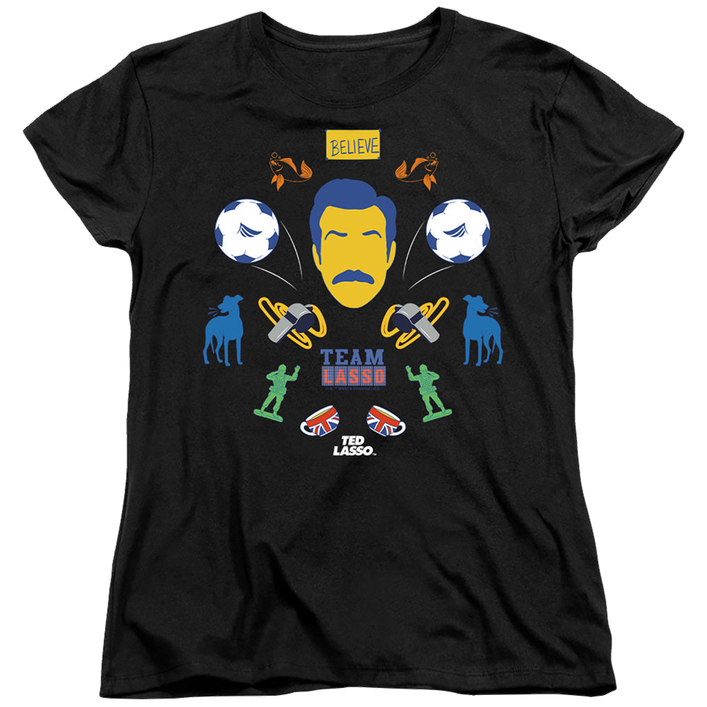 Ted Lasso Ted Lasso Icon Collage - Women's T-Shirt Women's T-Shirt Ted Lasso   