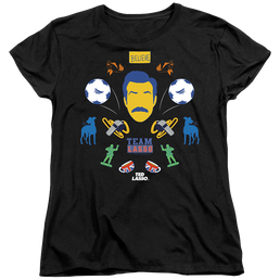 Ted Lasso Ted Lasso Icon Collage - Women's T-Shirt Women's T-Shirt Ted Lasso   