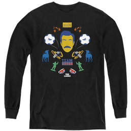 Ted Lasso Ted Lasso Icon Collage - Youth Long Sleeve T-Shirt Youth Long Sleeve T-Shirt Ted Lasso   