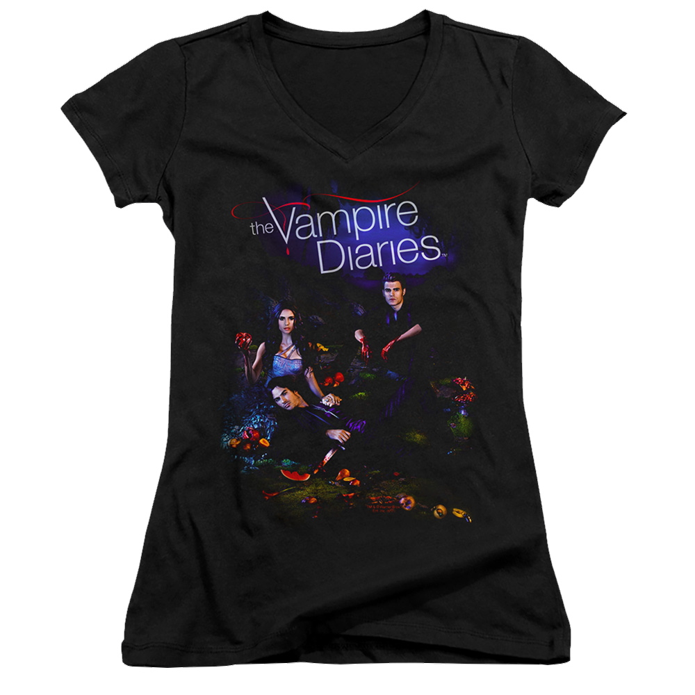 Vampire Diaries, The Tempted - Juniors V-Neck T-Shirt Juniors V-Neck T-Shirt The Vampire Diaries   