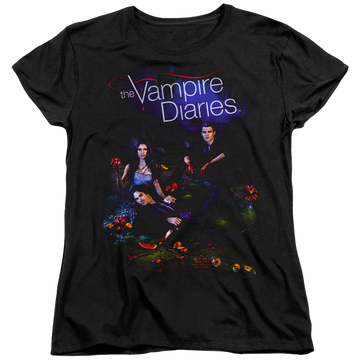Black women's t-shirt with The Vampire Diaries Tempted graphic