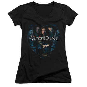 Vampire Diaries, The Hearts Desire - Juniors V-Neck T-Shirt Juniors V-Neck T-Shirt The Vampire Diaries   