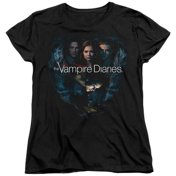 Black women's t-shirt with The Vampire Diaries Hearts Desire graphic