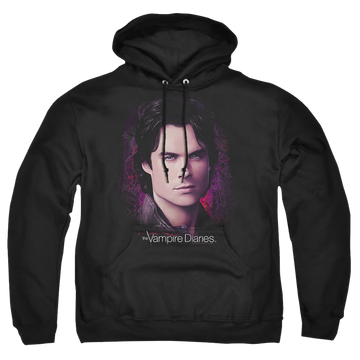 Black pullover hoodie with The Vampire Diaries Compelling graphic