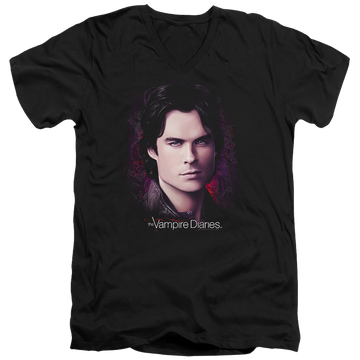Black men's v-neck t-shirt with The Vampire Diaries Compelling graphic