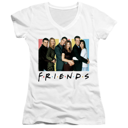 Friends Cast Logo - Juniors V-Neck T-Shirt Juniors V-Neck T-Shirt Friends   