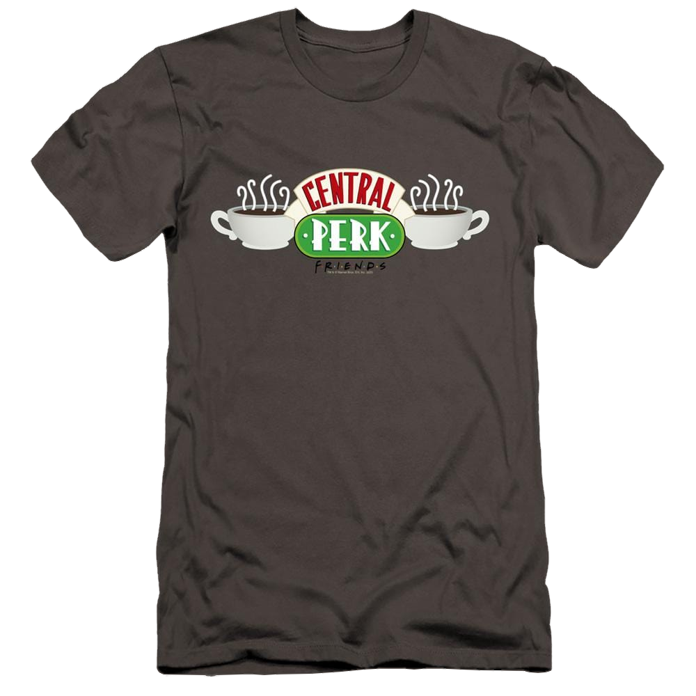Friends Central Perk Logo - Men's Premium Slim Fit T-Shirt Men's Premium Slim Fit T-Shirt Friends   