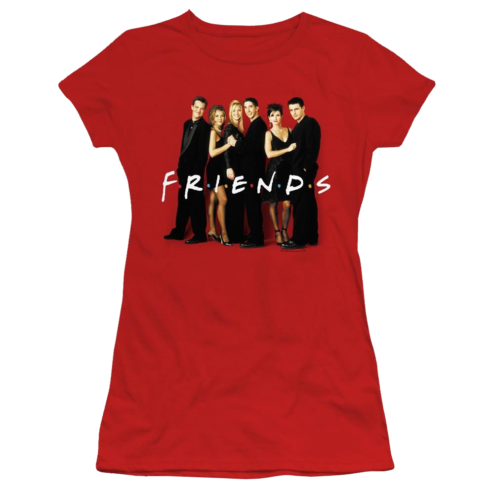 Friends Cast In Black - Juniors T-Shirt Juniors T-Shirt Friends   