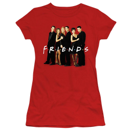 Friends Cast In Black - Juniors T-Shirt Juniors T-Shirt Friends   