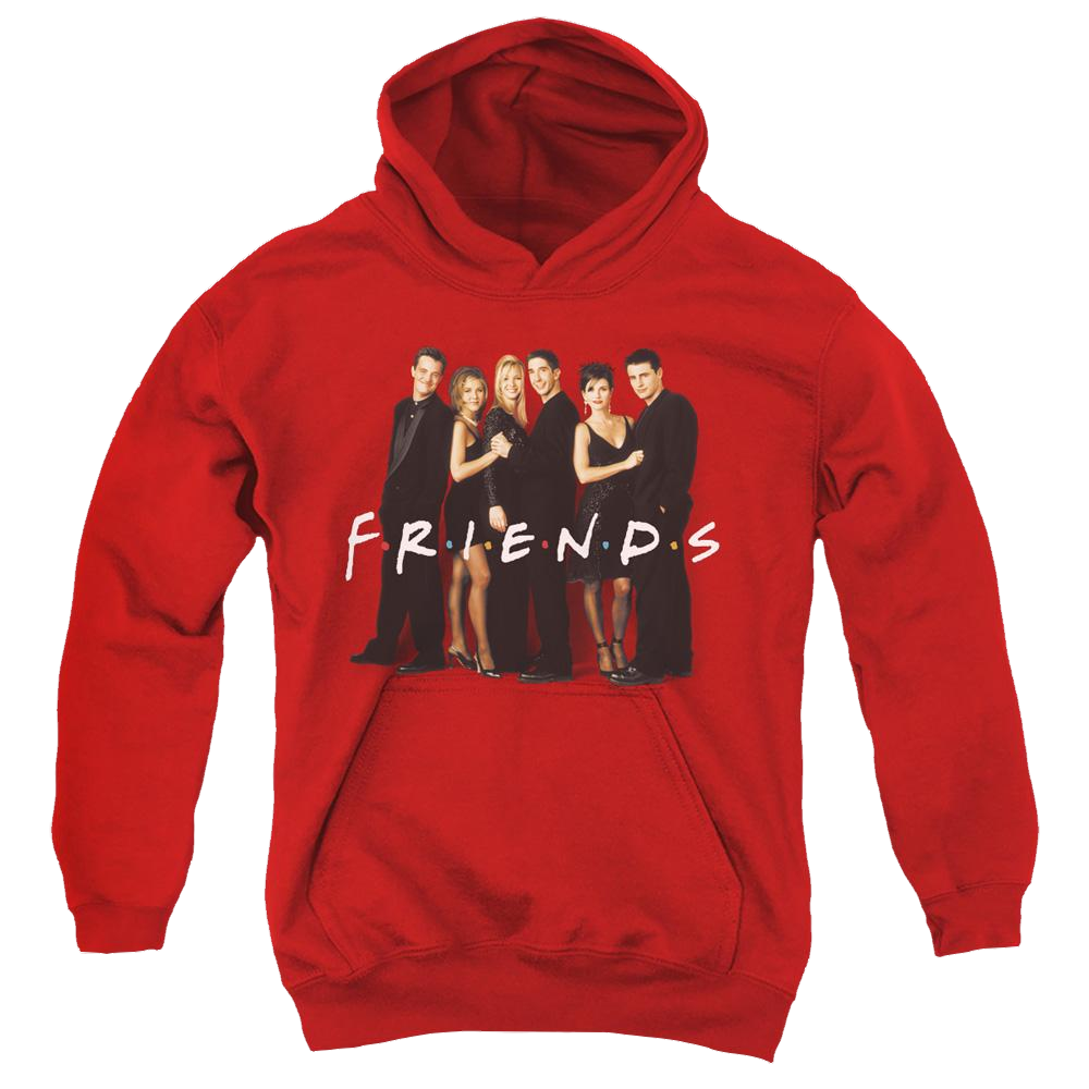 Friends Cast In Black - Youth Hoodie Youth Hoodie (Ages 8-12) Friends   