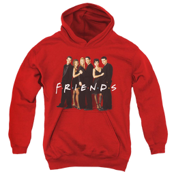 Friends Cast In Black - Youth Hoodie Youth Hoodie (Ages 8-12) Friends   