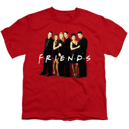 Friends Cast In Black - Youth T-Shirt Youth T-Shirt (Ages 8-12) Friends   