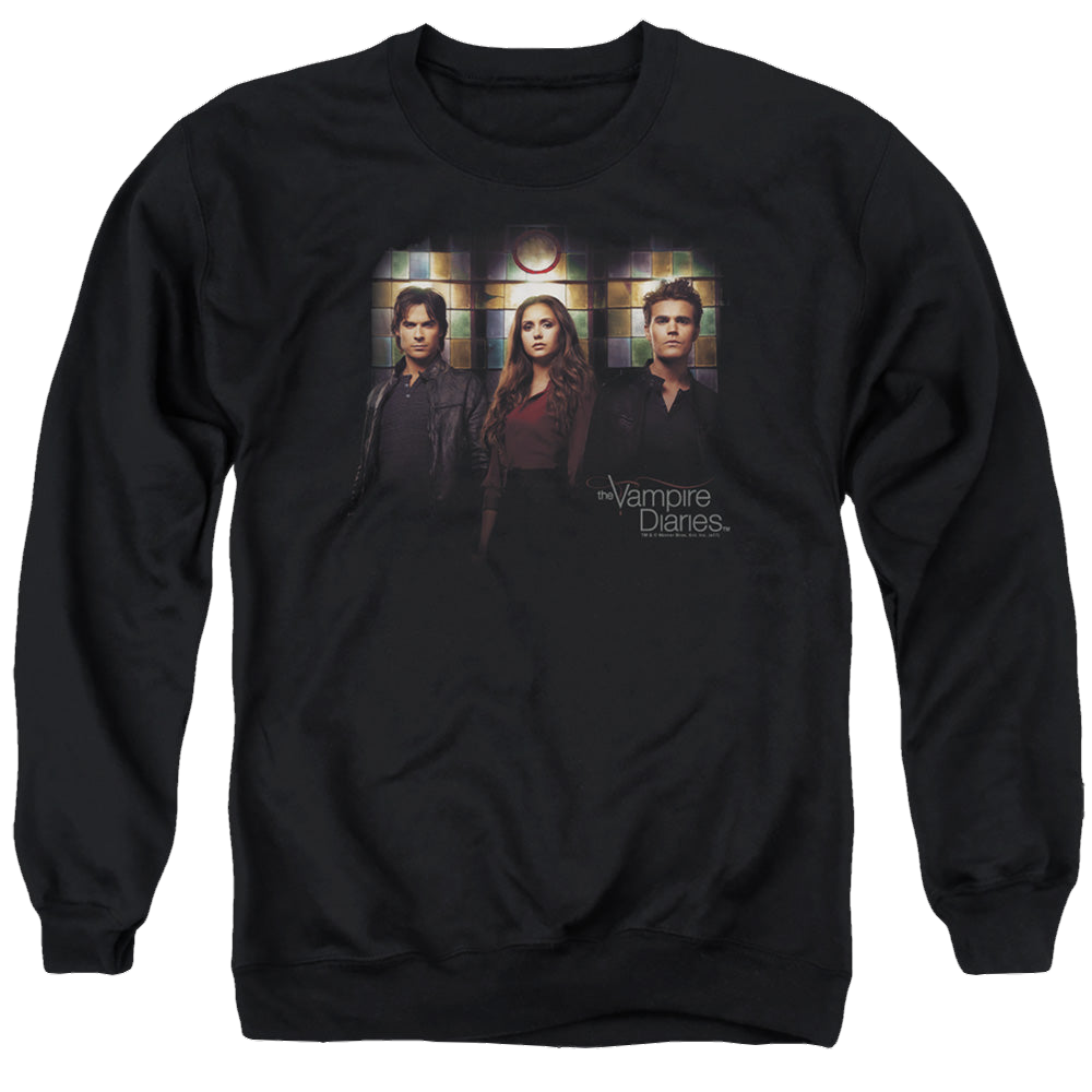 Vampire Diaries, The Stained Windows - Men's Crewneck Sweatshirt Men's Crewneck Sweatshirt The Vampire Diaries   