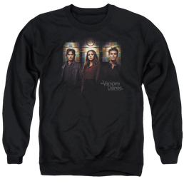 Vampire Diaries, The Stained Windows - Men's Crewneck Sweatshirt Men's Crewneck Sweatshirt The Vampire Diaries   