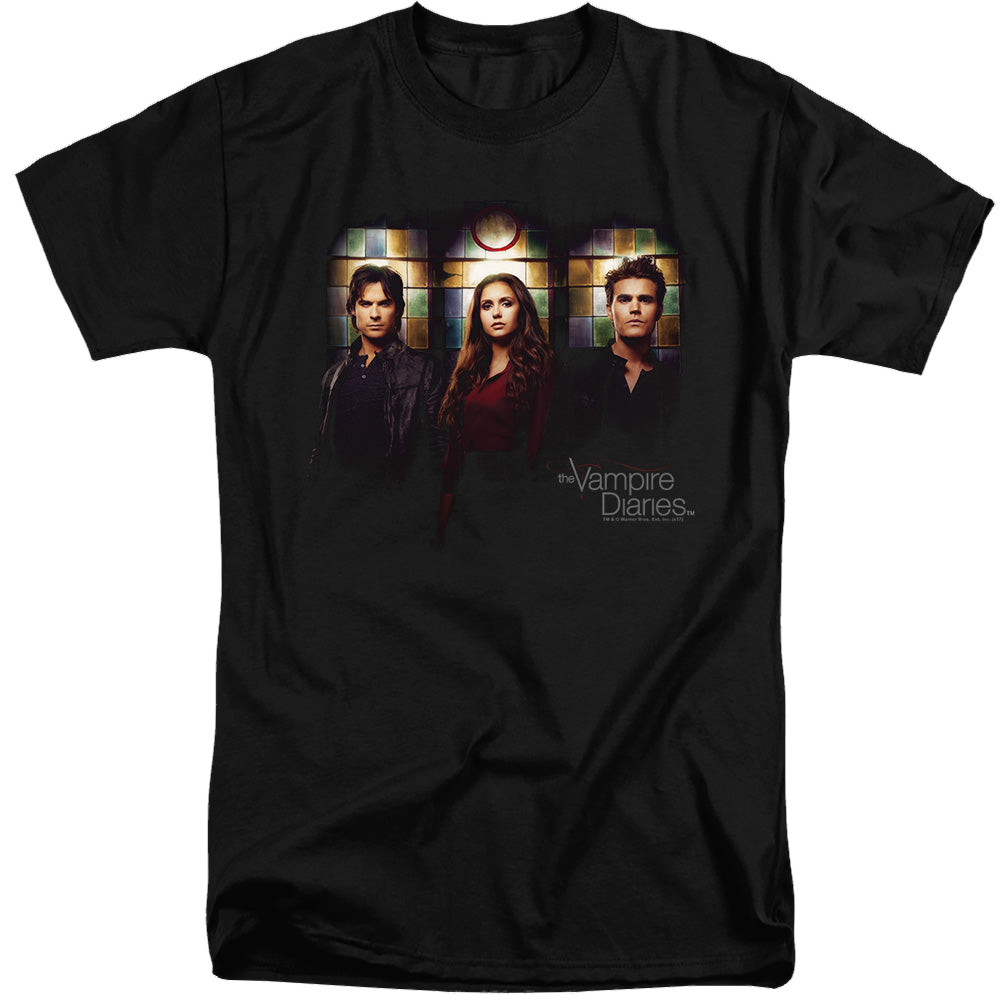 Vampire Diaries, The Stained Windows - Men's Tall Fit T-Shirt Men's Tall Fit T-Shirt The Vampire Diaries   