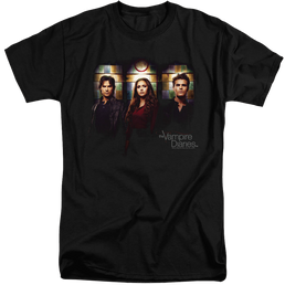 Vampire Diaries, The Stained Windows - Men's Tall Fit T-Shirt Men's Tall Fit T-Shirt The Vampire Diaries   