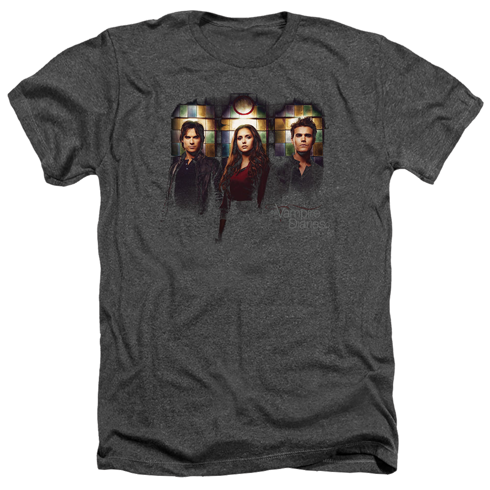 Vampire Diaries, The Stained Windows - Men's Heather T-Shirt Men's Heather T-Shirt The Vampire Diaries   