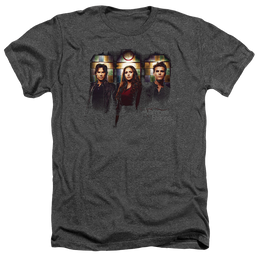 Vampire Diaries, The Stained Windows - Men's Heather T-Shirt Men's Heather T-Shirt The Vampire Diaries   
