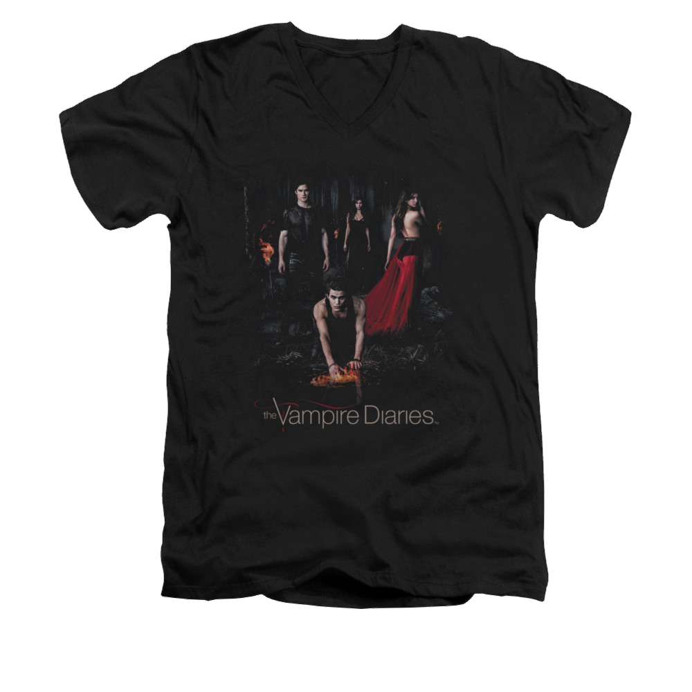 Vampire Diaries, The Fire - Men's V-Neck T-Shirt Men's V-Neck T-Shirt The Vampire Diaries   