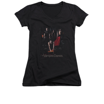 Vampire Diaries, The Fire - Juniors V-Neck T-Shirt Juniors V-Neck T-Shirt The Vampire Diaries   
