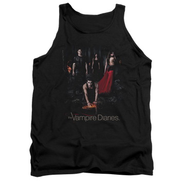 Black men's tank with The Vampire Diaries Fire graphic