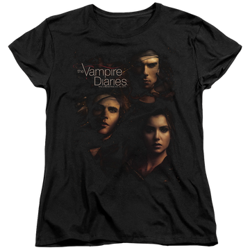 Black women's t-shirt with The Vampire Diaries Smokey Veil graphic