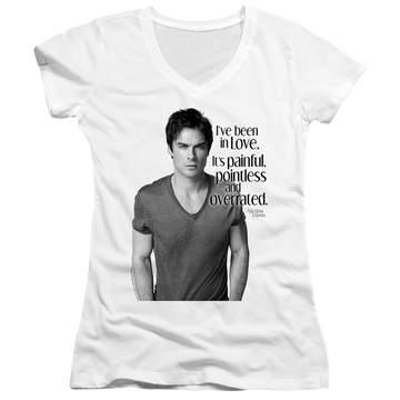 Vampire Diaries, The In Love - Juniors V-Neck T-Shirt Juniors V-Neck T-Shirt The Vampire Diaries   