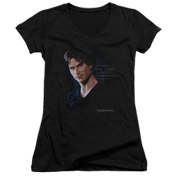 Vampire Diaries, The Sometimes - Juniors V-Neck T-Shirt Juniors V-Neck T-Shirt The Vampire Diaries   
