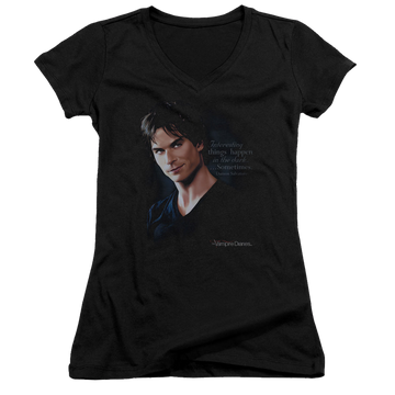 Vampire Diaries, The Sometimes - Juniors V-Neck T-Shirt Juniors V-Neck T-Shirt The Vampire Diaries   