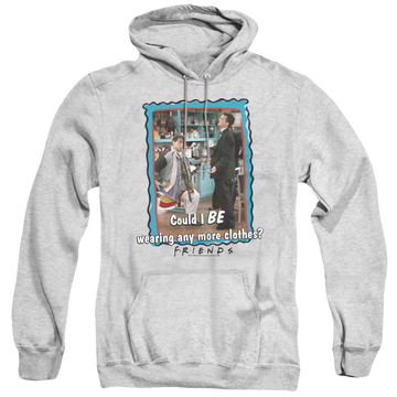 Athletic heather pullover hoodie with Friends Any More Clothes graphic