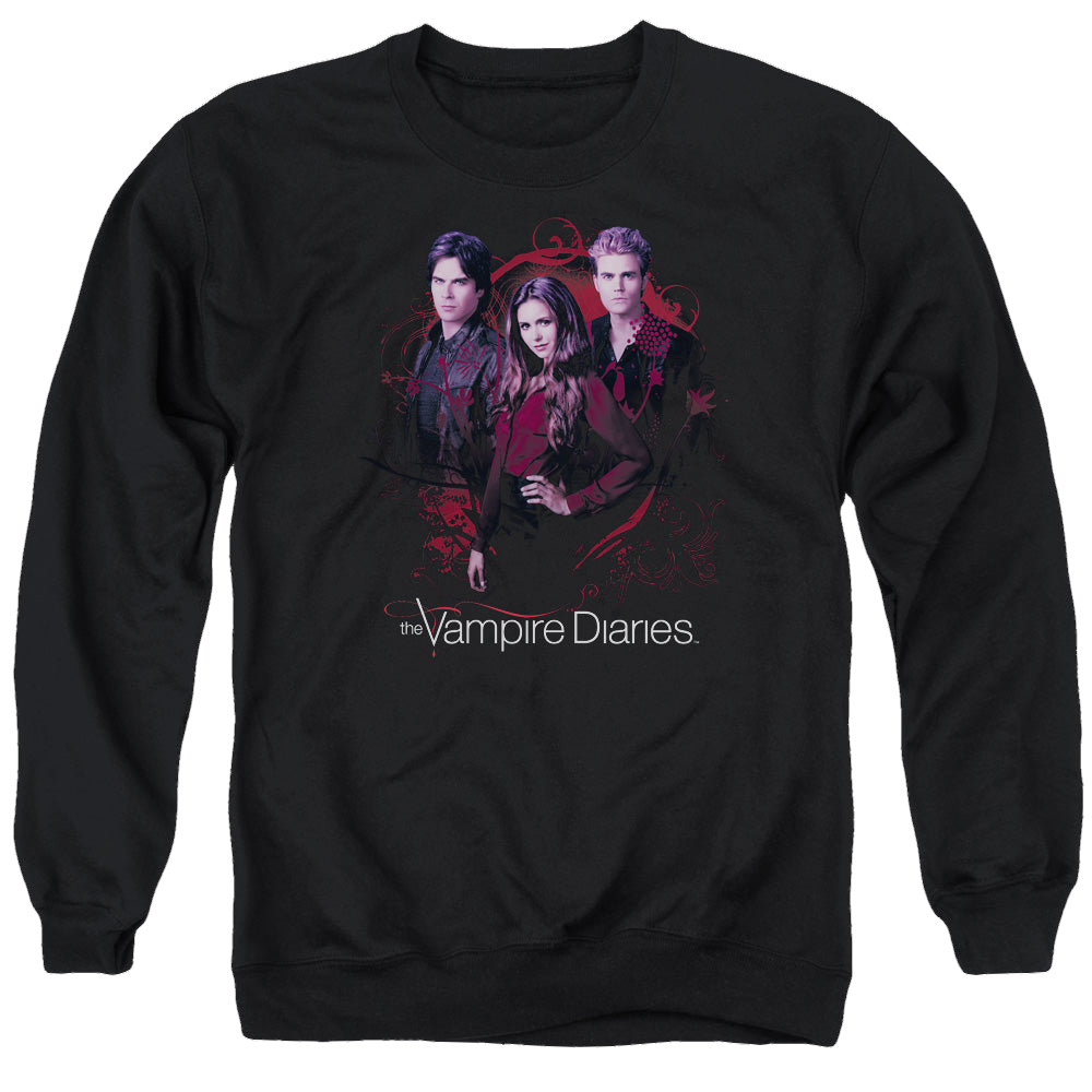 Vampire Diaries, The Company Of Three - Men's Crewneck Sweatshirt Men's Crewneck Sweatshirt The Vampire Diaries   