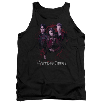 Black men's tank with The Vampire Diaries Company Of Three graphic