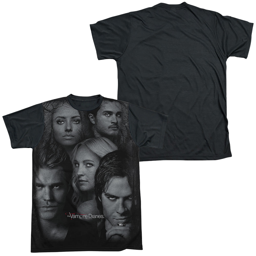 Vampire Diaries, The In The Woods - Men's Black Back T-Shirt Men's Black Back T-Shirt The Vampire Diaries   