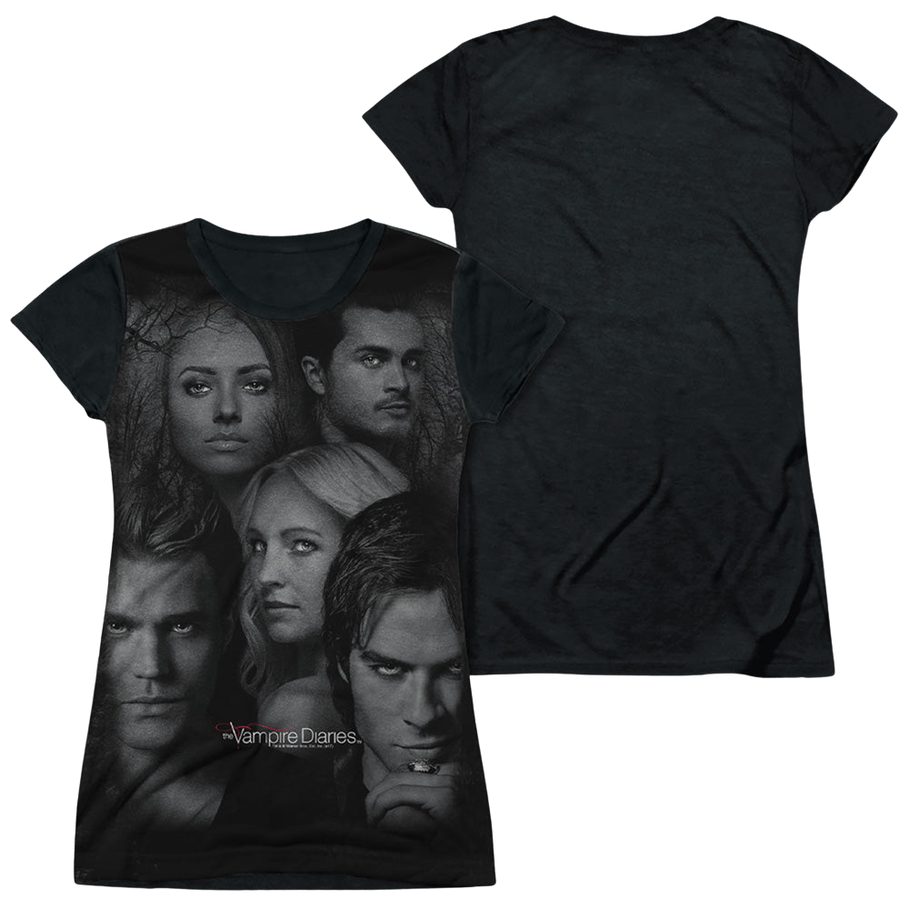 Vampire Diaries, The In The Woods - Juniors Black Back T-Shirt Juniors Black Back T-Shirt The Vampire Diaries   