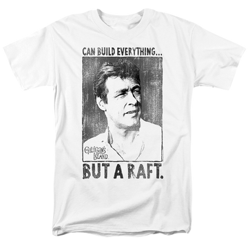 White men's regular fit t-shirt with Gilligan's Island Professor graphic