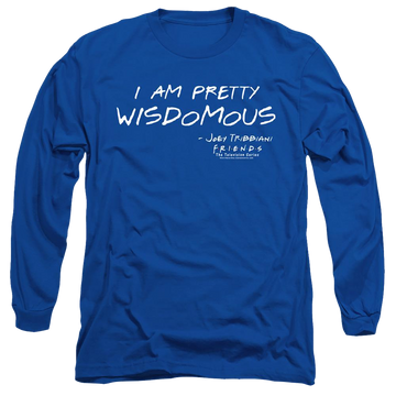 Royal men's long sleeve t-shirt with Friends Wisdomous graphic