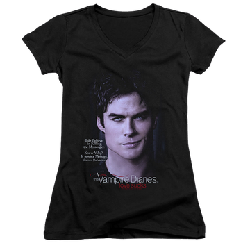 Vampire Diaries, The Messanger - Juniors V-Neck T-Shirt Juniors V-Neck T-Shirt The Vampire Diaries   