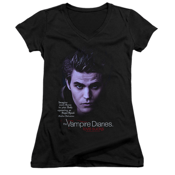 Vampire Diaries, The Sense Your Body - Juniors V-Neck T-Shirt Juniors V-Neck T-Shirt The Vampire Diaries   