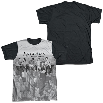 Friends Lunch Break men's black back t-shirt