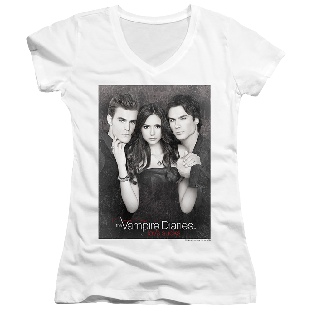 Vampire Diaries, The That Was Then - Juniors V-Neck T-Shirt Juniors V-Neck T-Shirt The Vampire Diaries   