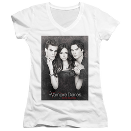 Vampire Diaries, The That Was Then - Juniors V-Neck T-Shirt Juniors V-Neck T-Shirt The Vampire Diaries   