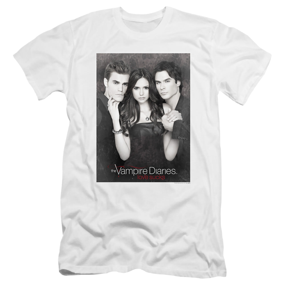 Vampire Diaries, The That Was Then - Men's Premium Slim Fit T-Shirt Men's Premium Slim Fit T-Shirt The Vampire Diaries   