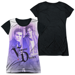 Vampire Diaries, The Stefan And Damon - Juniors Black Back T-Shirt Juniors Black Back T-Shirt The Vampire Diaries   