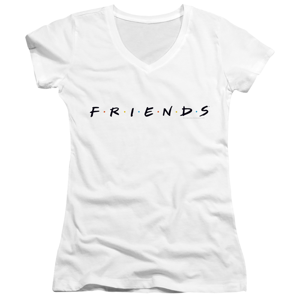 Friends Logo - Juniors V-Neck T-Shirt Juniors V-Neck T-Shirt Friends   