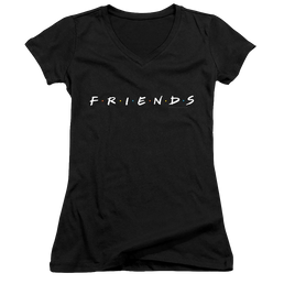 Friends Logo - Juniors V-Neck T-Shirt Juniors V-Neck T-Shirt Friends   