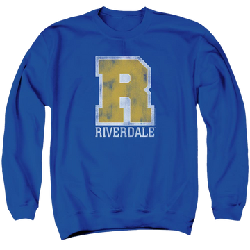 Royal men's crewneck sweatshirt with Riverdale Varsity graphic