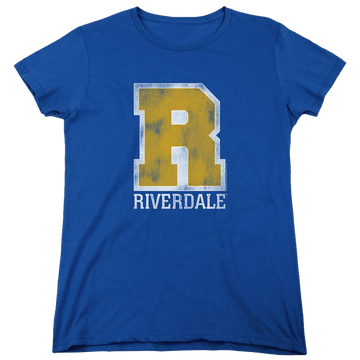 Royal women's t-shirt with Riverdale Varsity graphic