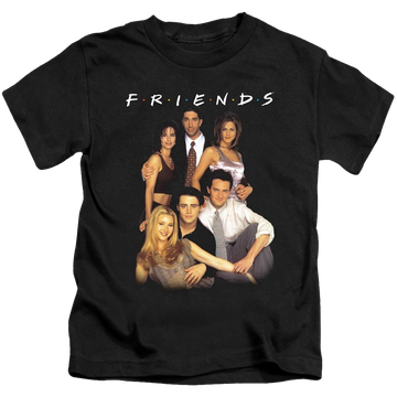 Black kid's t-shirt for ages 4 to 7 with Friends Stand Together graphic